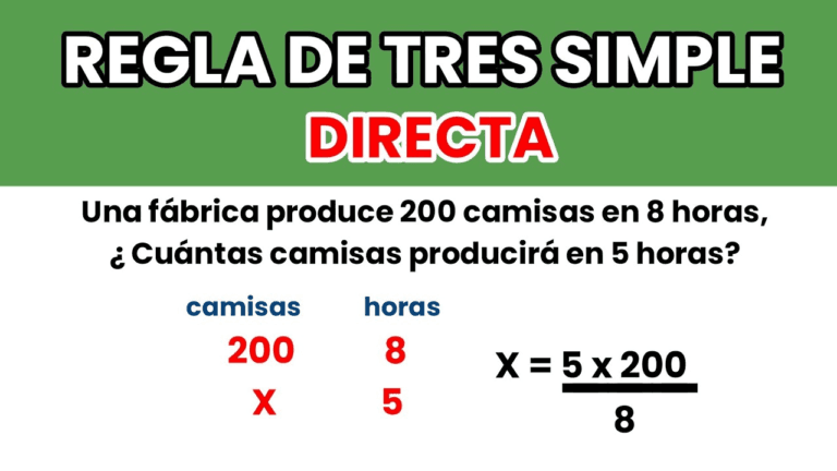 Aprende a Hacer una Regla de Tres Simple en Matemáticas