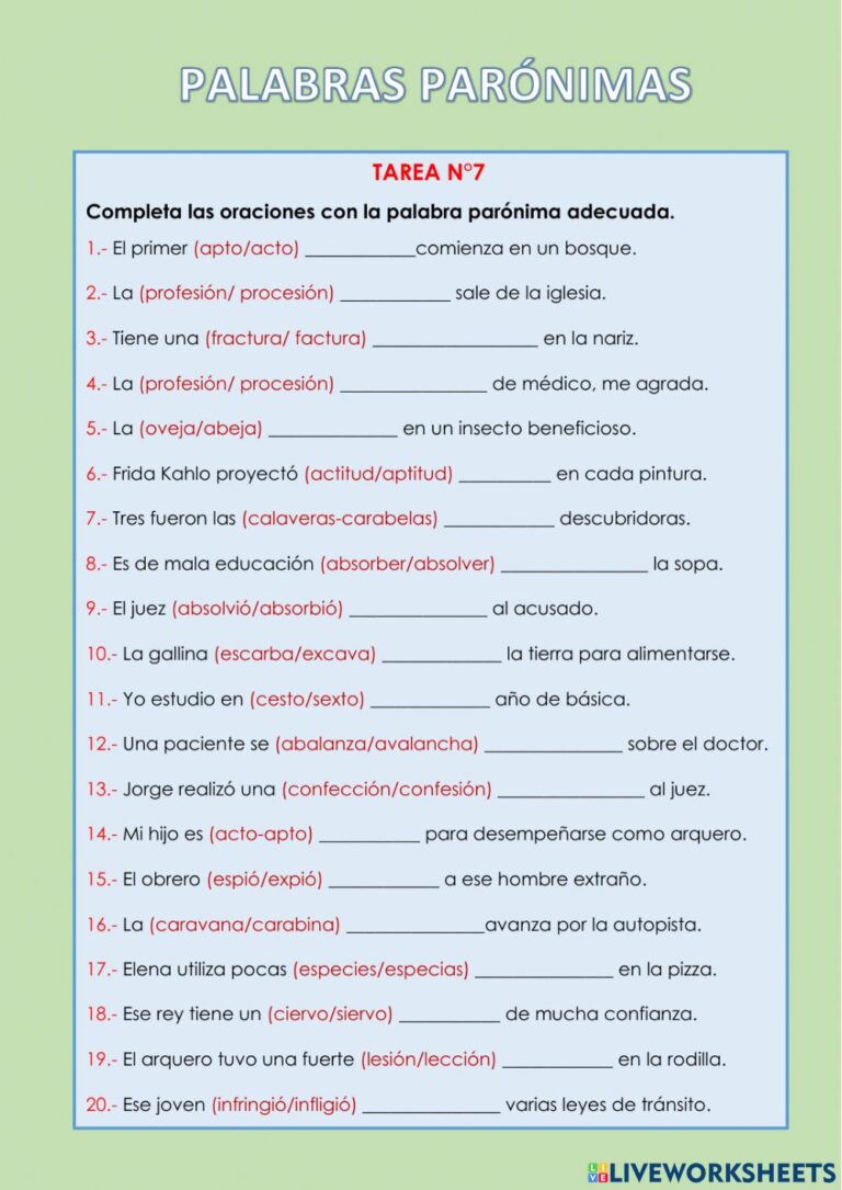 Ejemplos de Parónimos: Evita confusiones en el uso de palabras similares