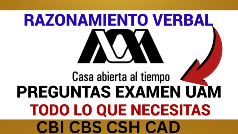 RAZONAMIENTO VERBAL UAM (Universidad Autónoma Metropolitana) CONAMAT